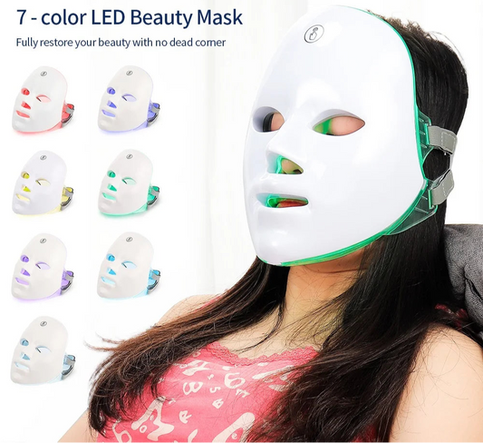 7-Color Photon Light Therapy LED Facial & Neck Mask