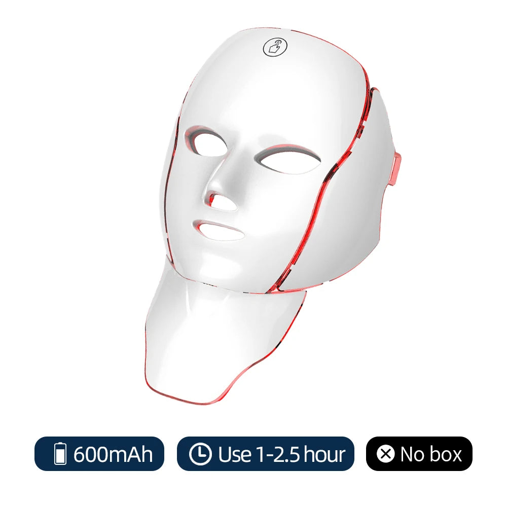 7-Color Photon Light Therapy LED Facial & Neck Mask