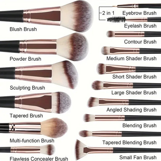 Professional 3-20PCS Makeup Brush Sets