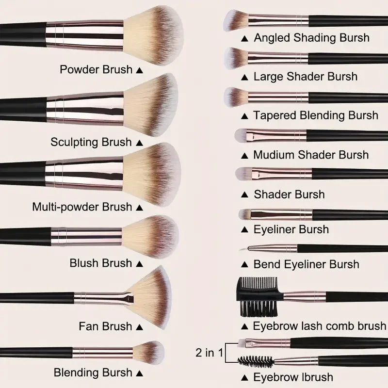 Obsession By Nyda Professional 3-20PCS Makeup Brush Sets