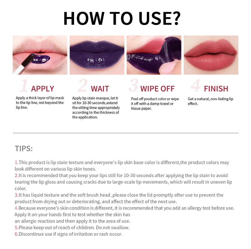 Obsessions By Nyda Peel Off Lip Stain