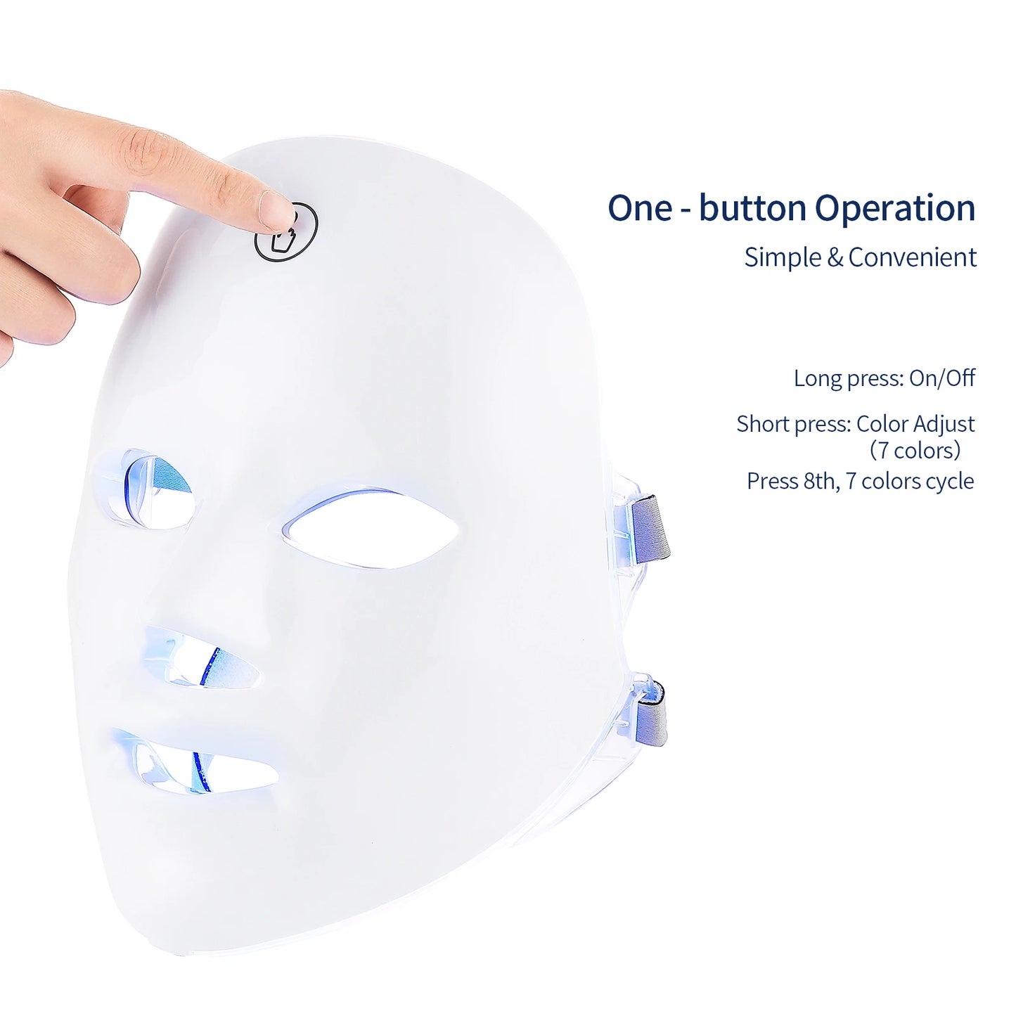 7-Color Photon Light Therapy LED Facial & Neck Mask
