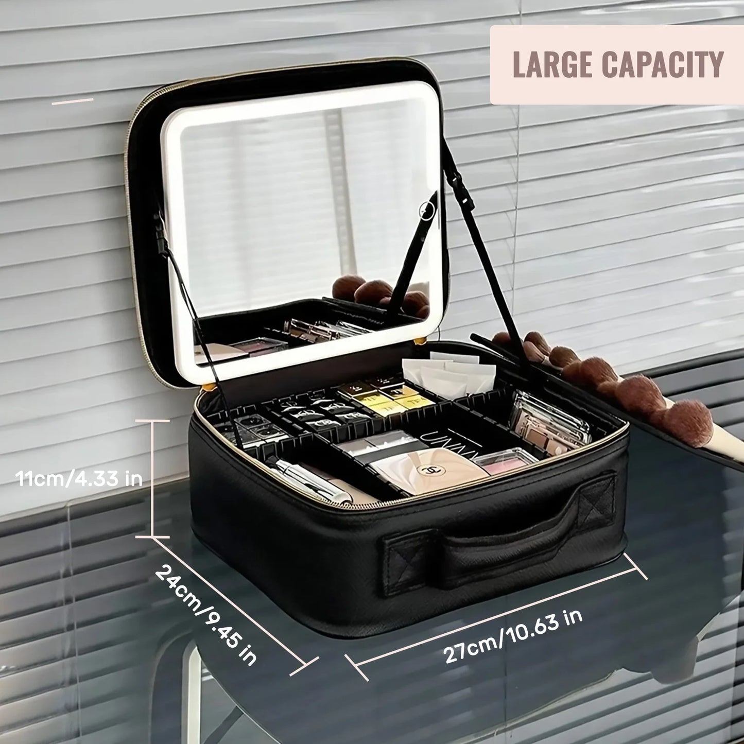 Obsessions By Nyda Travel Makeup Bag With LED Mirror