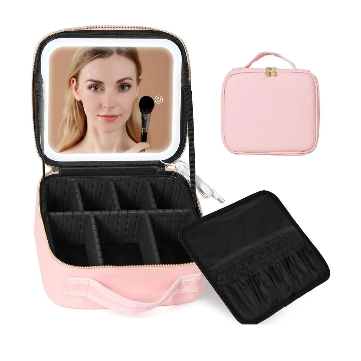 Obsessions By Nyda Travel Makeup Bag With LED Mirror