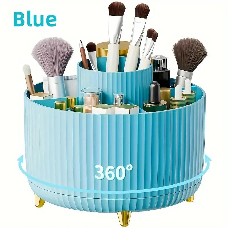 360° Rotating Makeup Brush Organizer