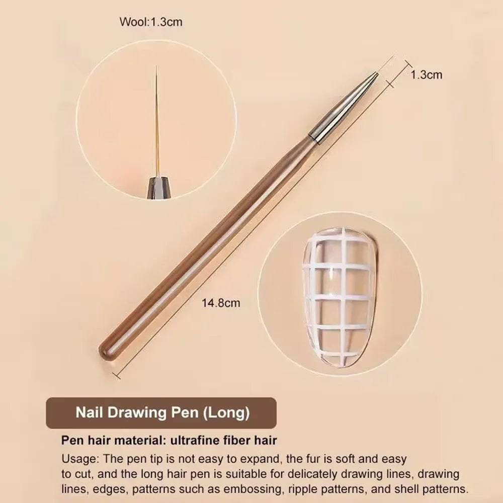 9-Piece Nail Art Brush Set