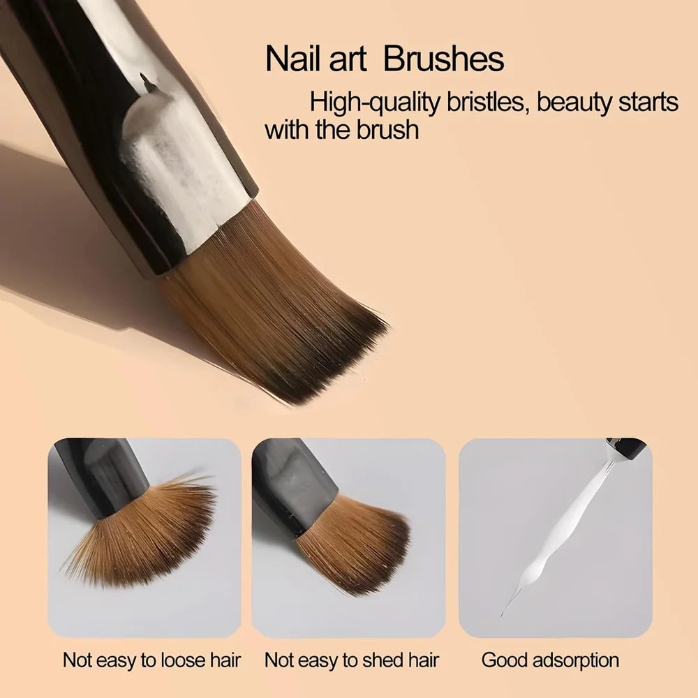 9-Piece Nail Art Brush Set